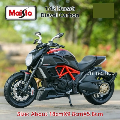 Picture of Maisto 1:12 Ducati Diavel Carbon Red Die Cast Motorbike Vehicles Collectible Hobbies Motorcycle Model Toys