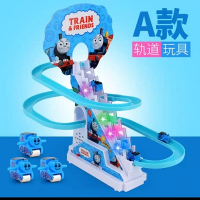 Picture of Thomas Train Track Set Toy Electric Staircase Slide Track Set Toy With Light & Music