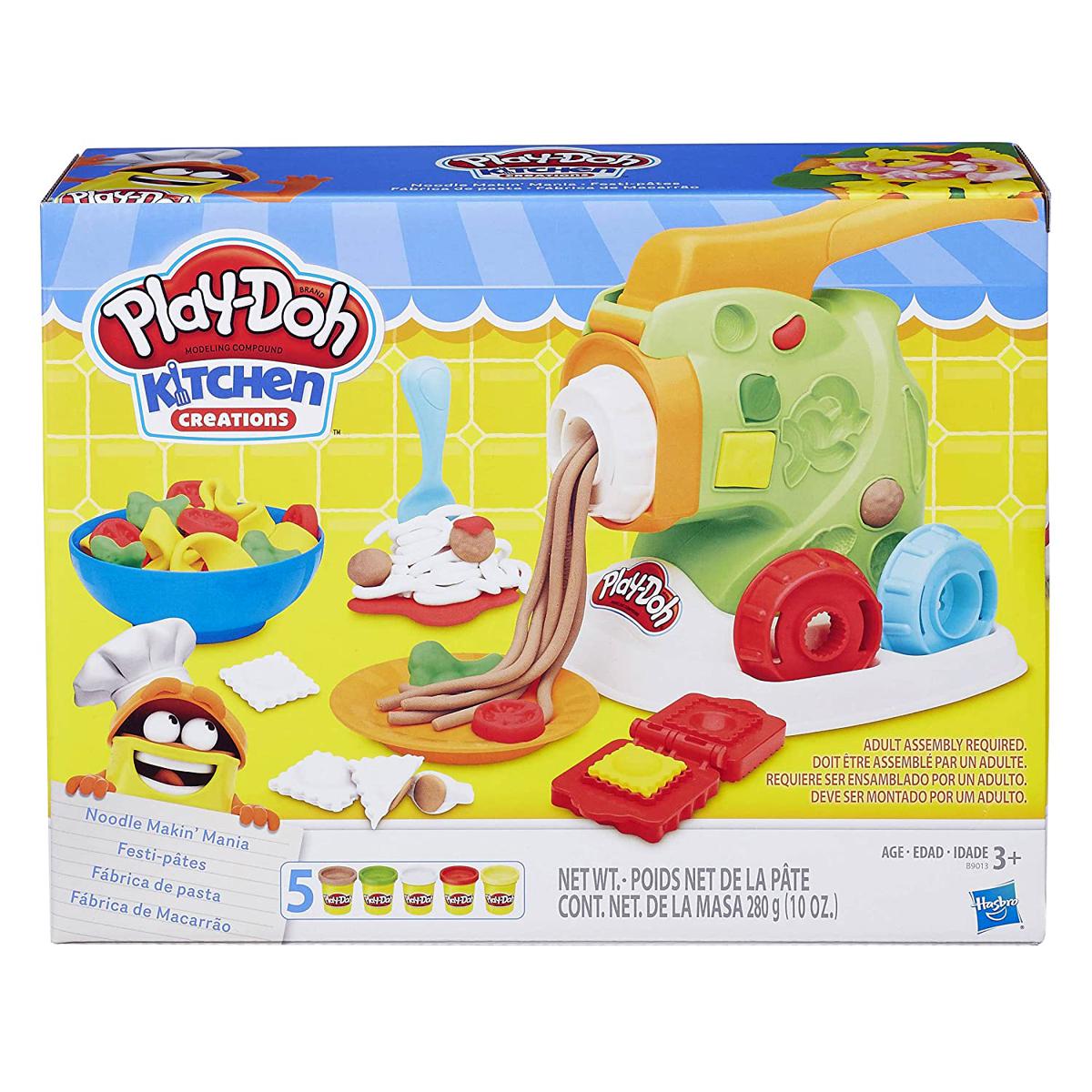 Picture of Play-Doh Kitchen Creations Clay Dough Noodles Maker Play Food Set for Kids with 5 Non-Toxic Colors