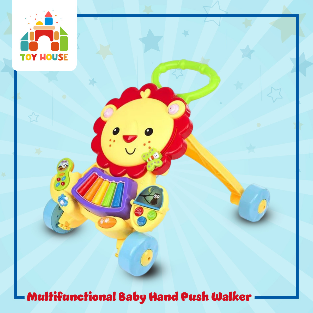 Picture of Baby Walker Multifunctional Baby Hand Push Walker with Music Light and Toys