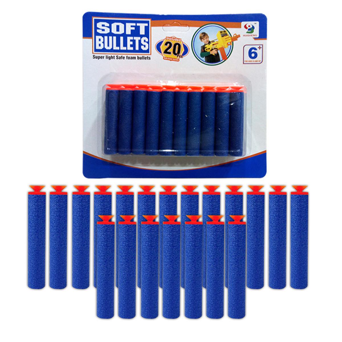 Picture of 20 Pcs Nerf Refill Darts Soft Bullet Elite Series 72x12 mm -Blue