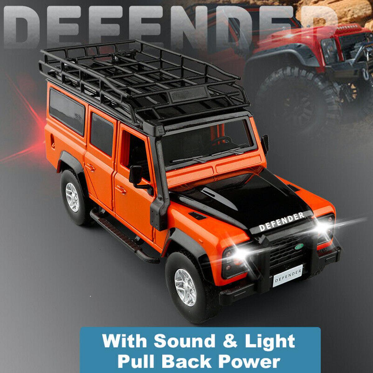 Picture of Land Rover Defender Diecasts Car Toy Vehicles Metal Car Model Sound Light Collection Car Toys For Children Gift