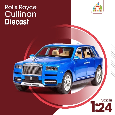 Picture of 1:24 Rolls Royce Cullinan Diecast Metal Car Luxury SUV Alloy Model Car Simulation Sound Light Pull Back Car Toy For Kids Gift