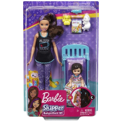 Picture of Barbie Skipper Babysitters Inc. Bedtime Playset with Skipper Doll, Toddler Doll and More