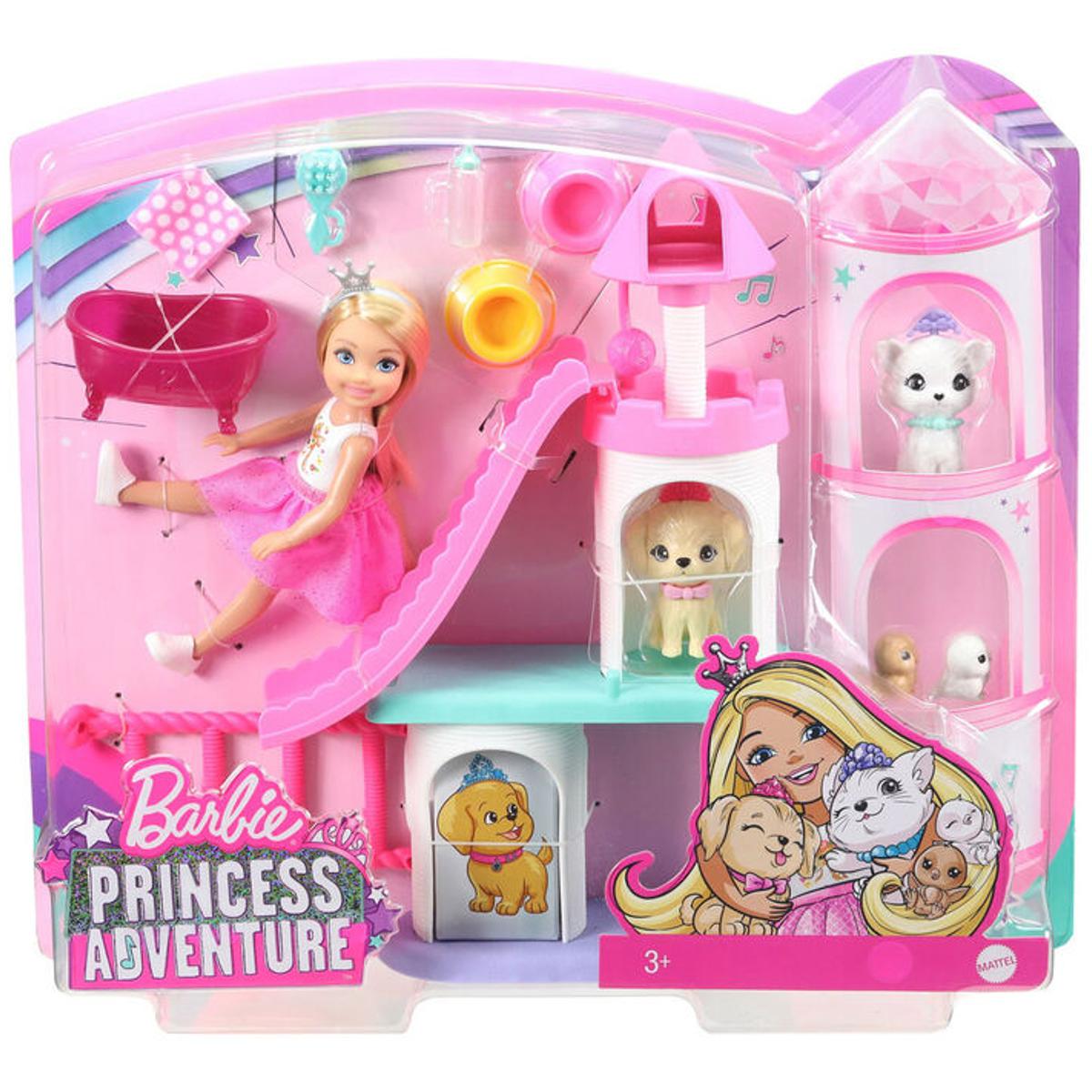Picture of Barbie Princess Adventure Chelsea Doll and Pet Castle Playset