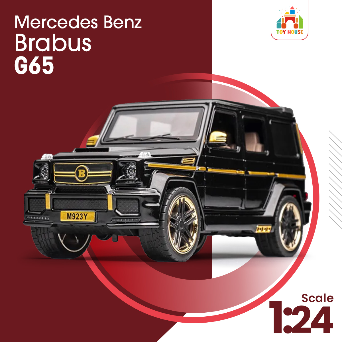 Picture of 1:24 Scale Brabus Mercedes Benz G65 Model Car Diecast Metal Car Toy Vehicle Alloy Car Miniature Toy Birthday Present