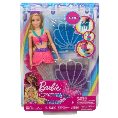 Picture of Barbie Dreamtopia Slime Mermaid Doll with 2 Slime Packets & Removable Tail and Tiara