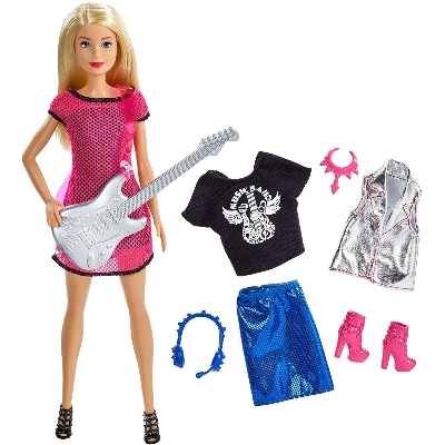 Picture of Mattel Barbie You Can Be Anything Musician Career Doll with extra Dress, Shoes and ornament !