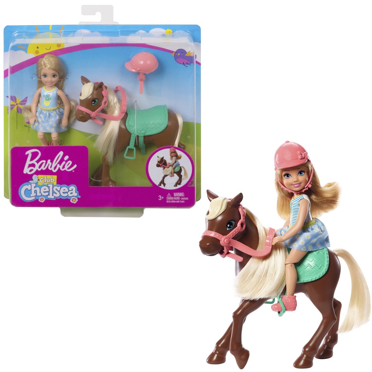 Picture of ​Barbie Club Chelsea Doll and Horse 6-Inch Blonde Wearing Fashion and Accessories Gift for Kids