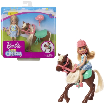 Picture of ​Barbie Club Chelsea Doll and Horse 6-Inch Blonde Wearing Fashion and Accessories Gift for Kids