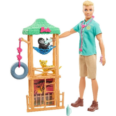 Picture of Mattel Barbie Ken Doll You Can Be Anything Wildlife Vet Playset