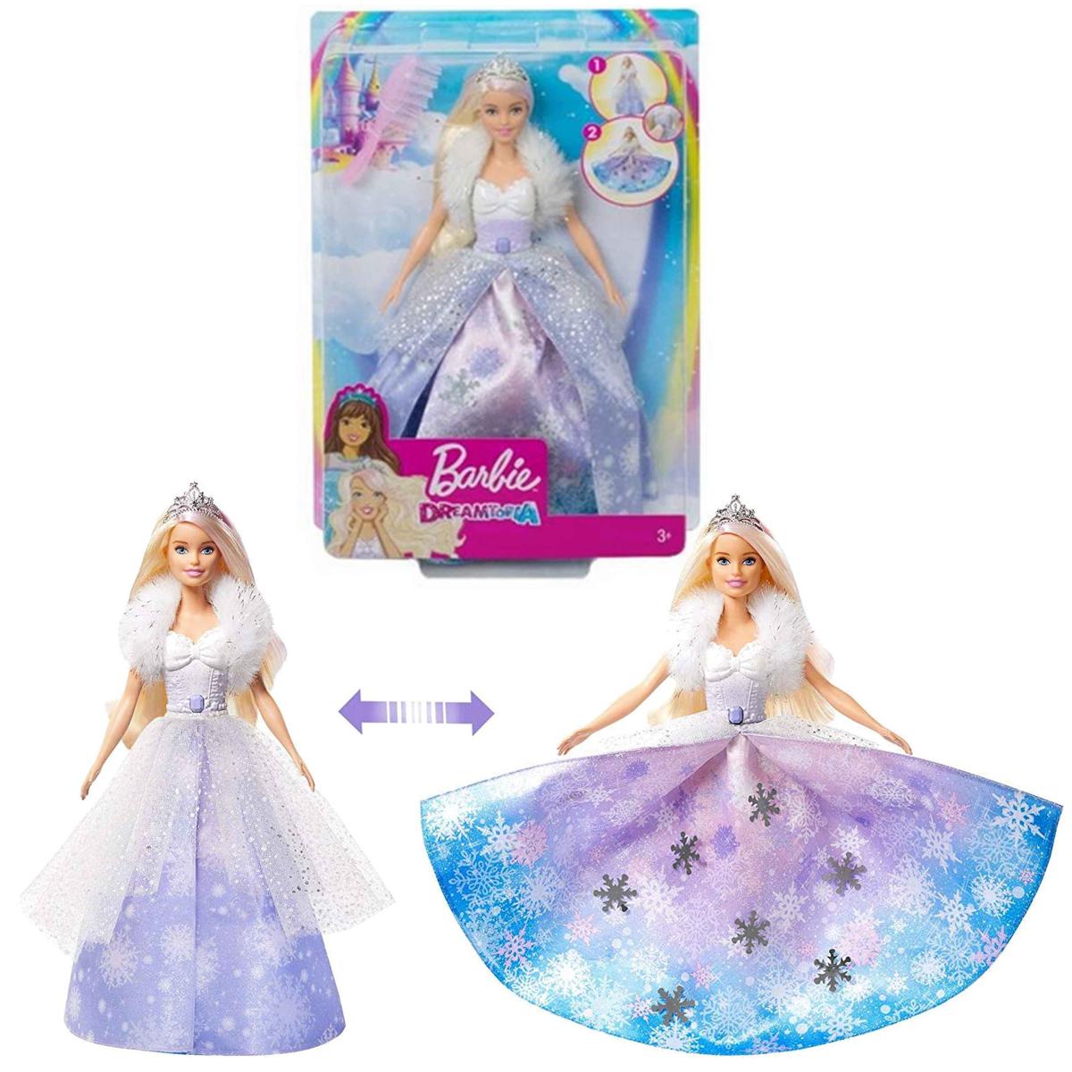 Picture of Barbie Dreamtopia Princess Doll Fashion Reveal Doll 12 inch Blonde with Pink Hairstreak