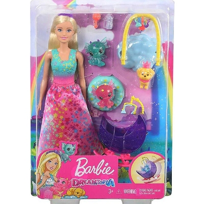Picture of Barbie Dreamtopia Dragon Nursery Playset with Princess Doll and Accessories
