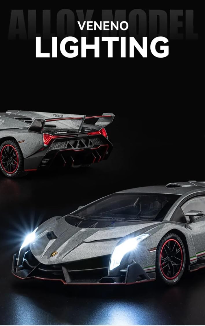 Picture of Hot 1:32 scale wheels Super sports car metal model light and sound Lambor Veneno diecast vehicle toys
