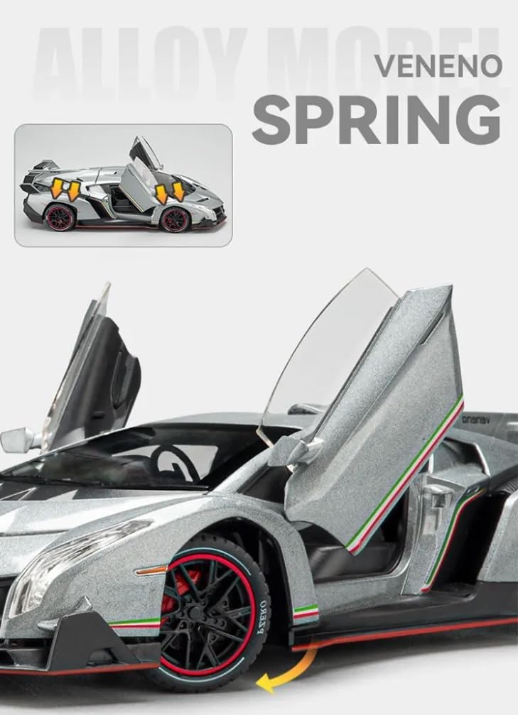 Picture of Hot 1:32 scale wheels Super sports car metal model light and sound Lambor Veneno diecast vehicle toys