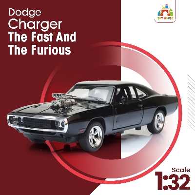 Picture of Die-cast Mini Auto 1:32 Dodge Charger Fast & Furious Alloy Car Model for Kids – Classic Metal Toy Car – Black