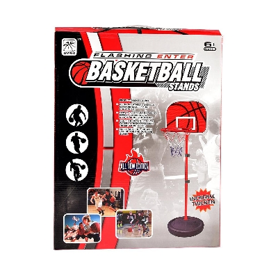 Picture of Flashing Enter Basketball Stands 160 Cm Adjustable Height Indoor and Outdoor Sports Toys For Kids