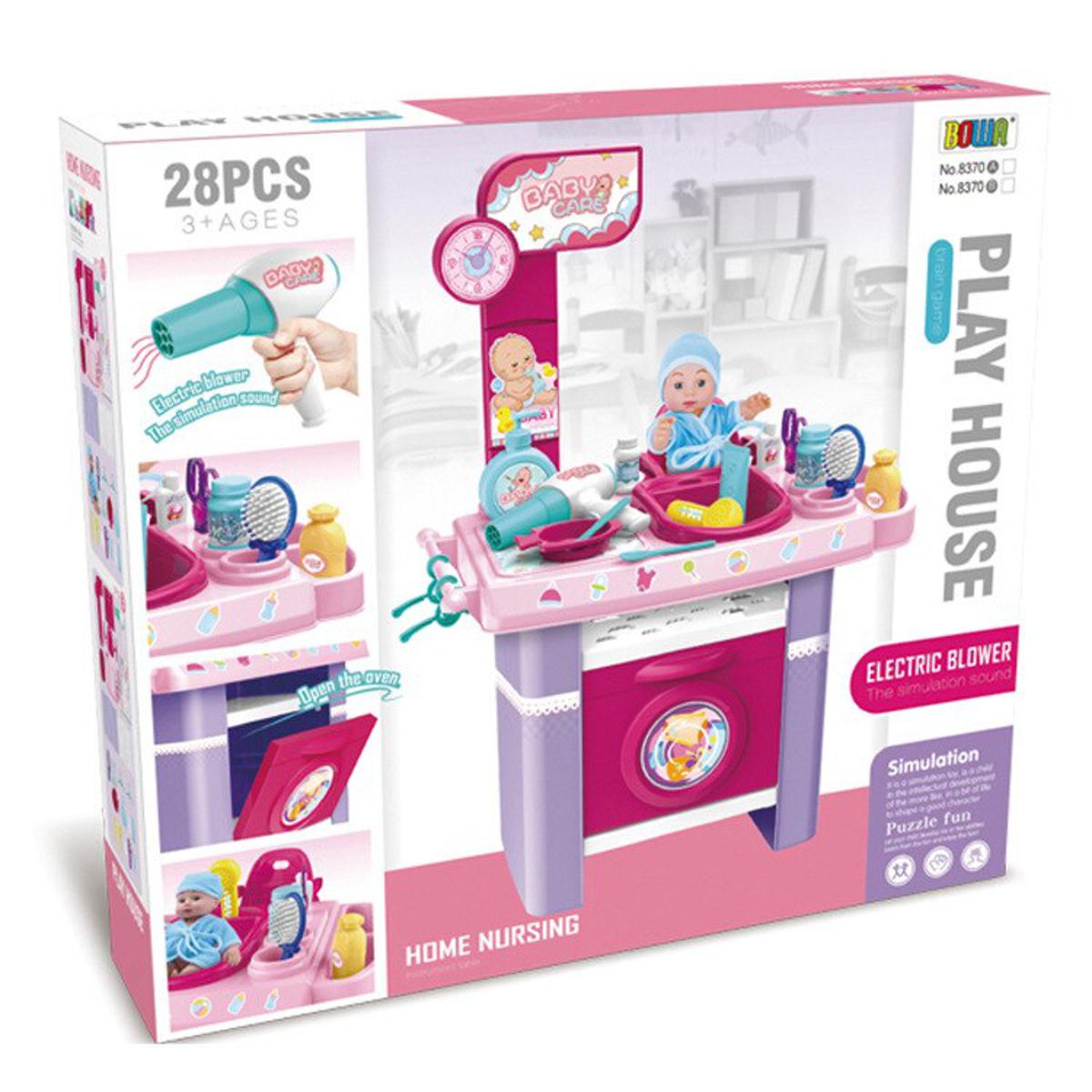 Picture of Kids Doctor Set Nursing Set 28 Pcs 72Cm Long Pretend Play With Electric Hair Dryer And Christmas Doll