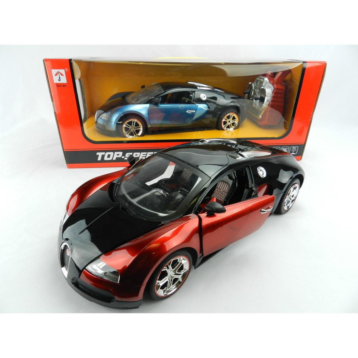 Picture of Rc Car Rechargeable Top Speed Bugatti 1:14 Scale- Red - Car Toy