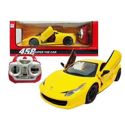 Picture of Rc Rechargeable Car Jack Royal 2.4Ghz Radio Control  Ferrari 458 Super Car (Big Size) (Yellow)