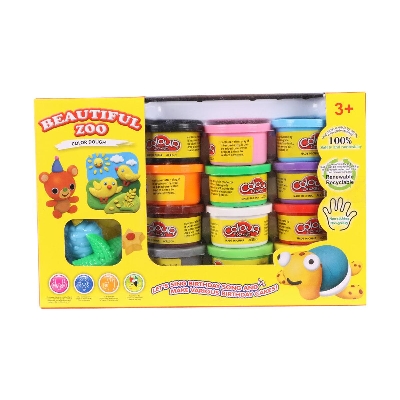 Picture of 12 Pcs Multicolor Color Clay Doh Play Doh with dise for kids