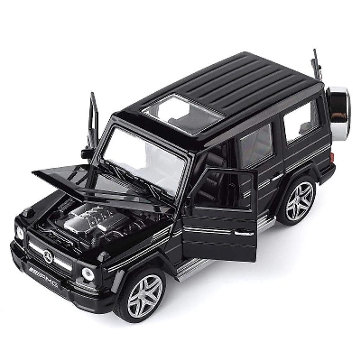 Picture of Diecast Metal Car 1: 32 Scale Mercedes  Benz AMG G 55 63 Pull Back Alloy Car With Light And Sound Auto Model-Black