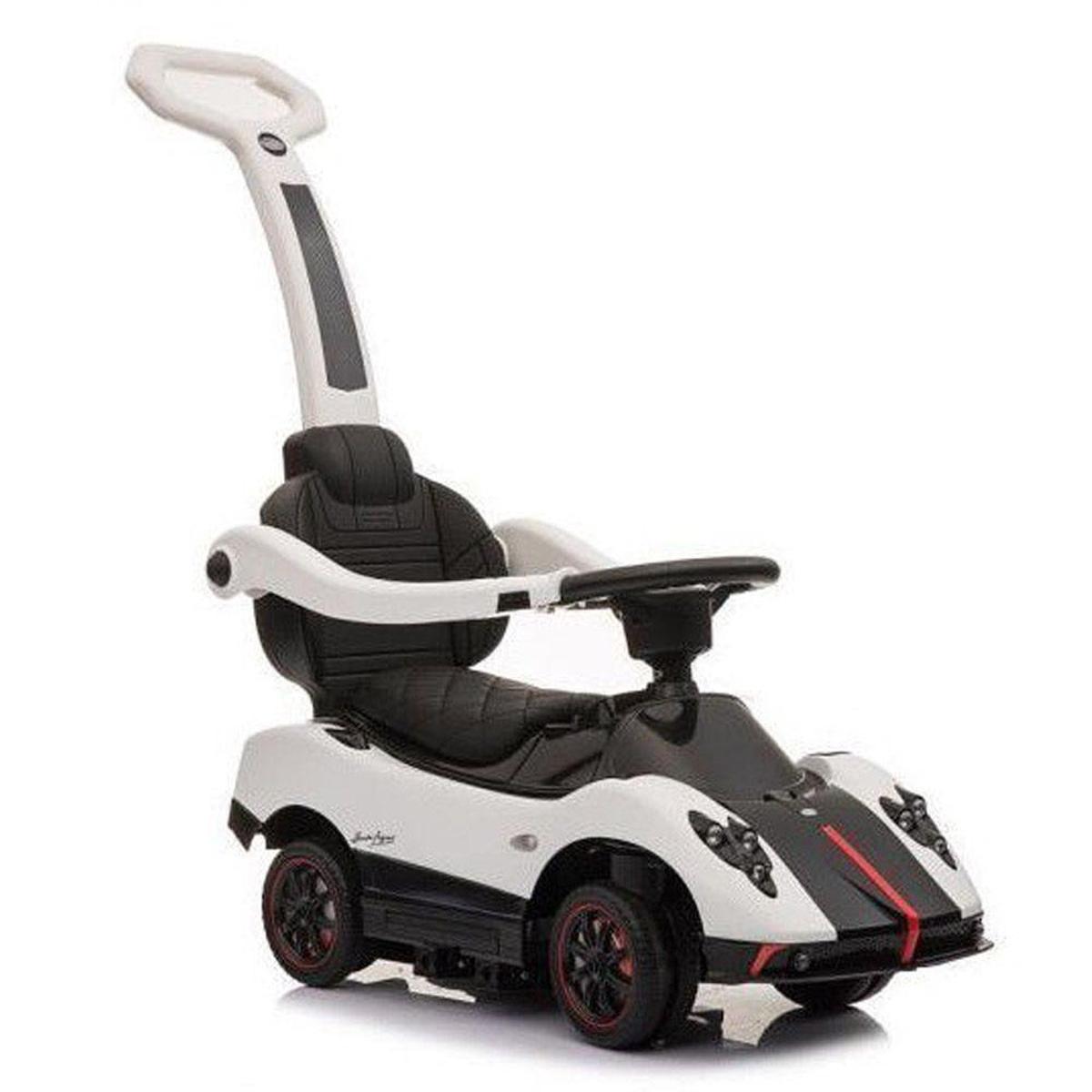 Picture of Kids Ride On Licensed Pagani Zonda Push Car With Pull Handle - White