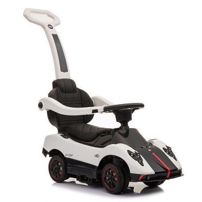 Picture of Kids Ride On Licensed Pagani Zonda Push Car With Pull Handle - White