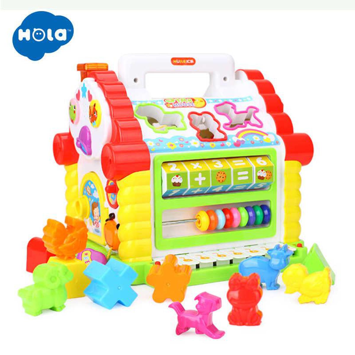 Picture of Hola Multifunctional Musical Toys Baby Fun House Electronic Geometric Blocks Sorting Learning Educational Toys Gift(null)