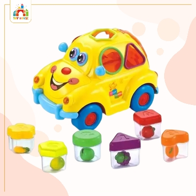 Picture of HOLA Baby Toys Electronic Car with Music, Light, Puzzle & Fruit Shape Sorters Learning Educational Toys for Children