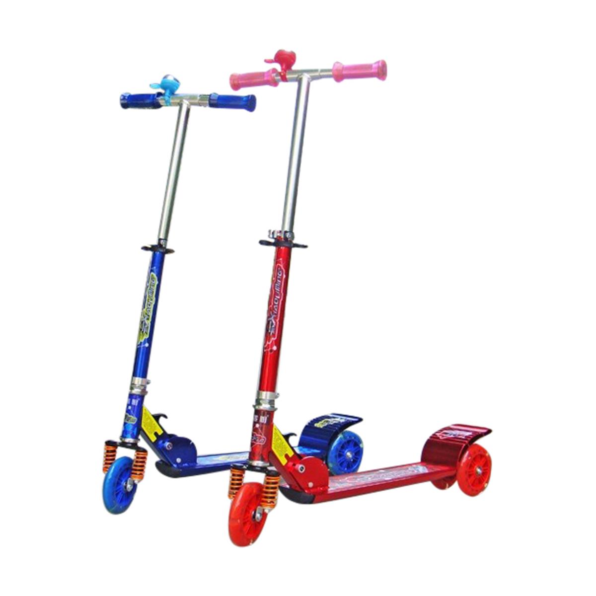 Picture of Lionman Lighting Wheel Kick Scooter 2009C For Your Kids - Color: Blue and Red