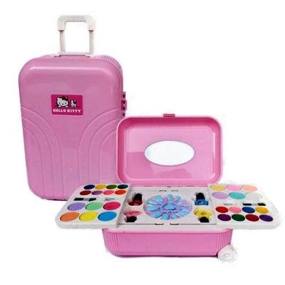 Picture of Makeup & Nail Art Toy Set for Girls Hello Kitty & Frozen Toy Trolley System Real Makeup Safe and Non toxic