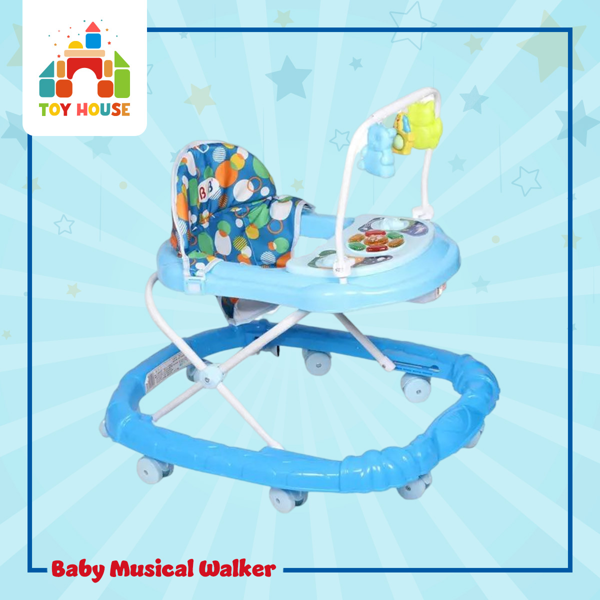 Picture of Baby Musical Walker with Merry Go Round BLB Brand- Blue