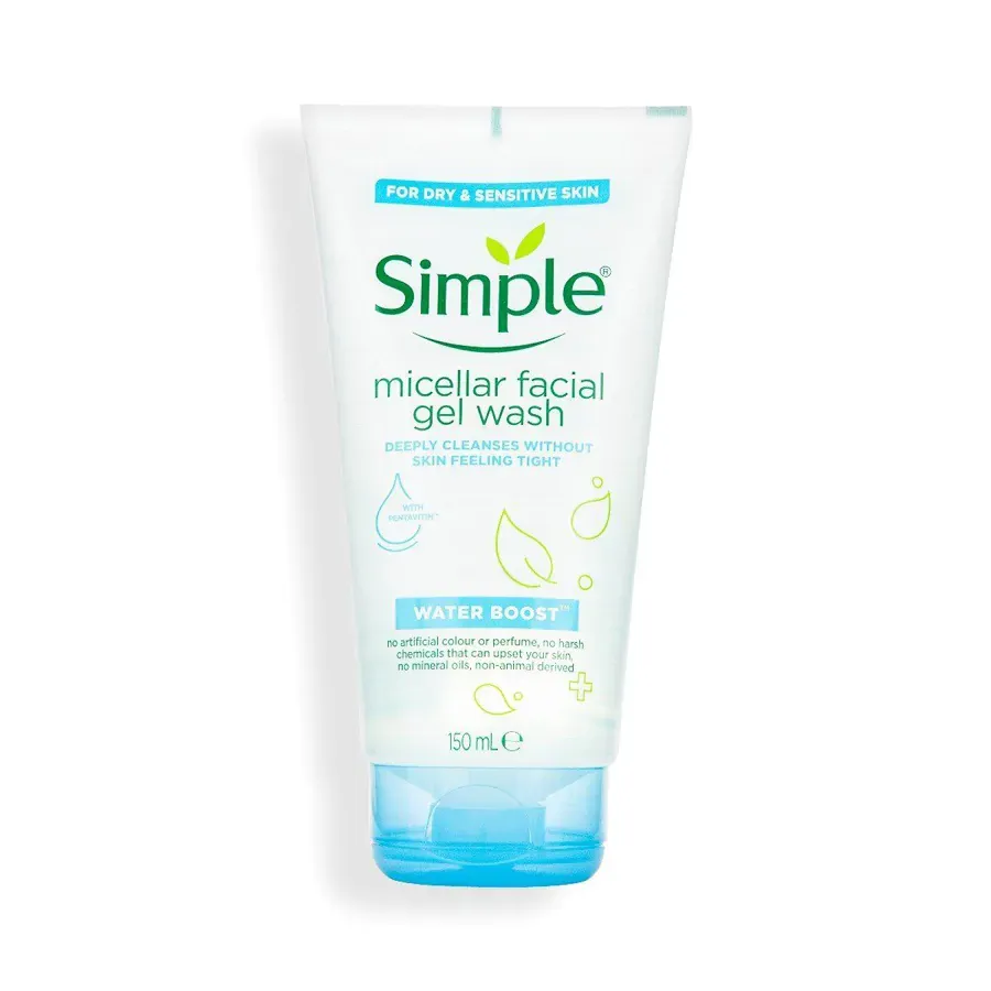 Buy Simple Water Boost Micellar Facial Gel Wash for Hydrated Dewy - Fresh Skin - 150ml (UK) at best price in bangladesh