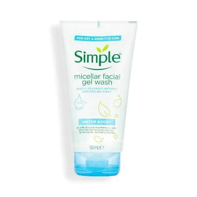 Buy Simple Water Boost Micellar Facial Gel Wash for Hydrated Dewy - Fresh Skin - 150ml (UK) at best price in bangladesh