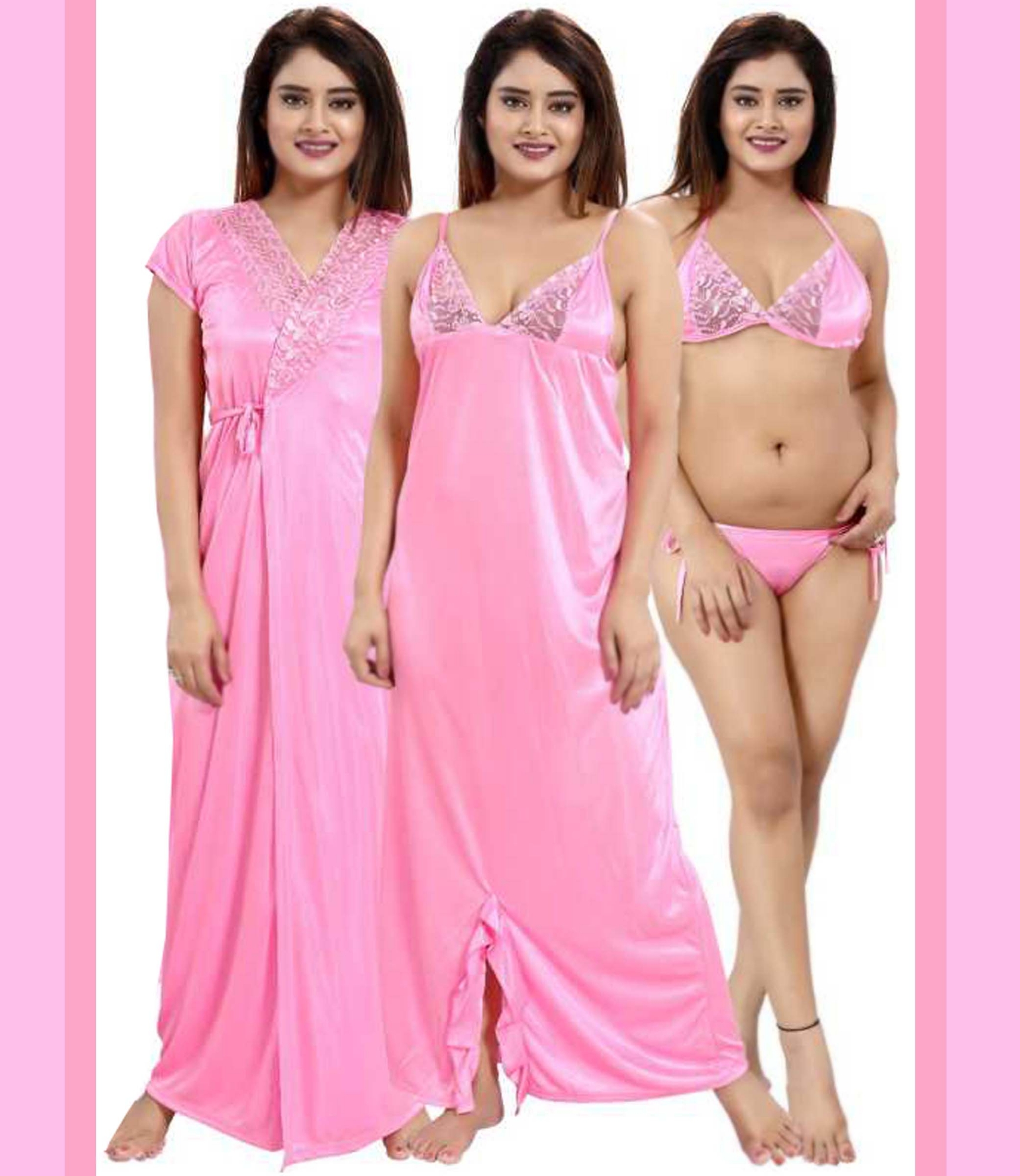 Picture of Night Dress (Nightly) 4 Part Long Indian