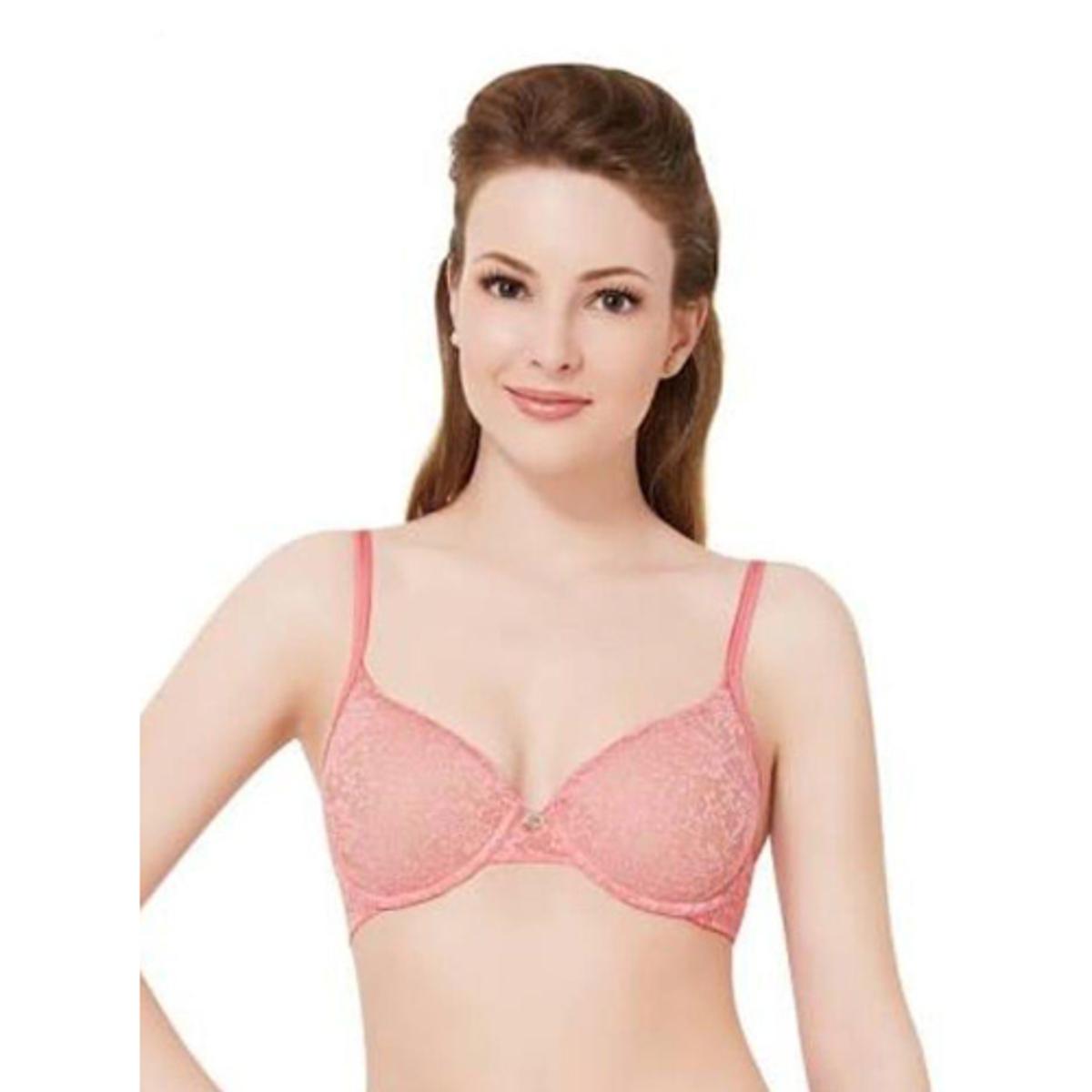 Picture of comfortable net peach stylish  push up foam Bra