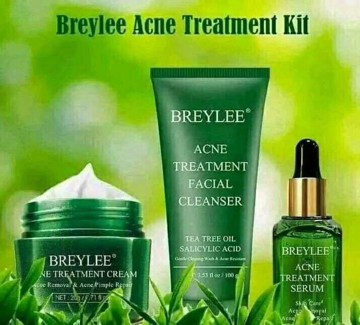 Picture of BREYLEE Acne Treatment Facial Cleanser Serum Cream (Combo 3pcs Set)
