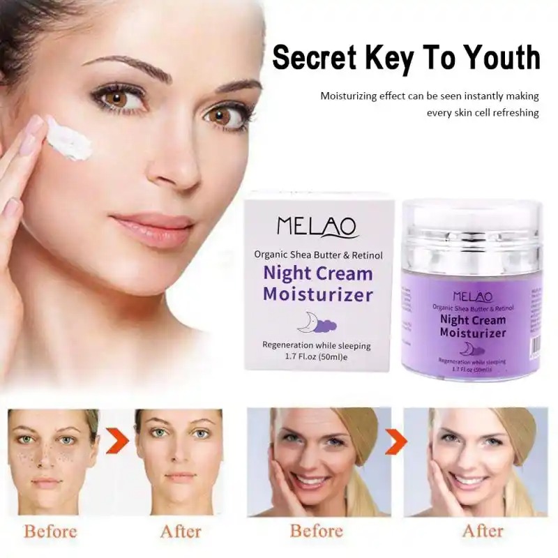 Picture of MELAO Organic Retinol Moisturizer Nourishing Night Cream Hyaluronic Anti-wrinkle Skin Care -50gm