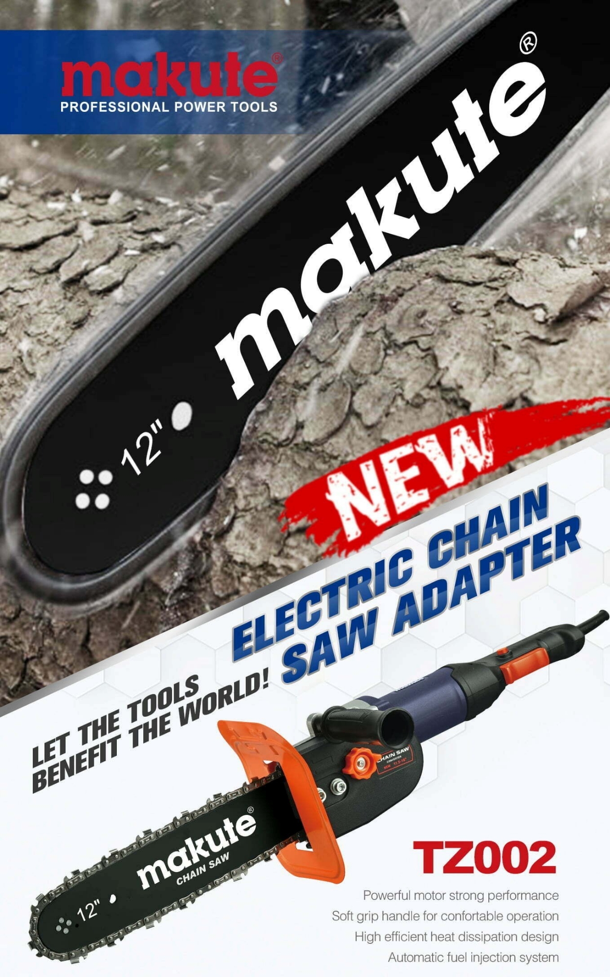 Picture of MAKUTE Electric Chainsaw Adapter 12" TZ002 ( Without Machine )
