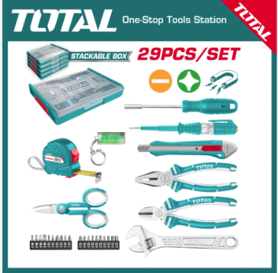 Picture of TOTAL 29 Pcs Household Tools Set THKTV02H291