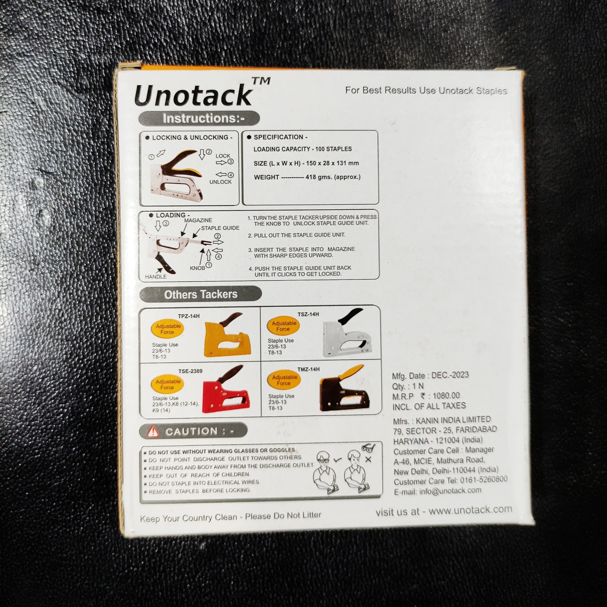 Picture of Kangaro Staple Tacker Unotack TS-823