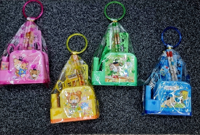 Picture of 8 in 1 communication pen stand with stationary set baby gift set