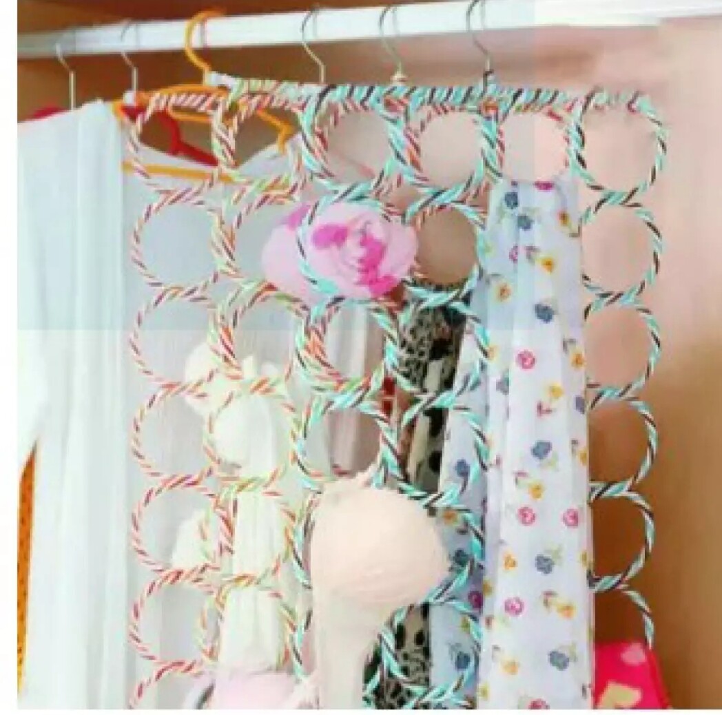 Picture of Hijab Hanger For Women  28 holes Hard Rings Knotted Scarf Hanger