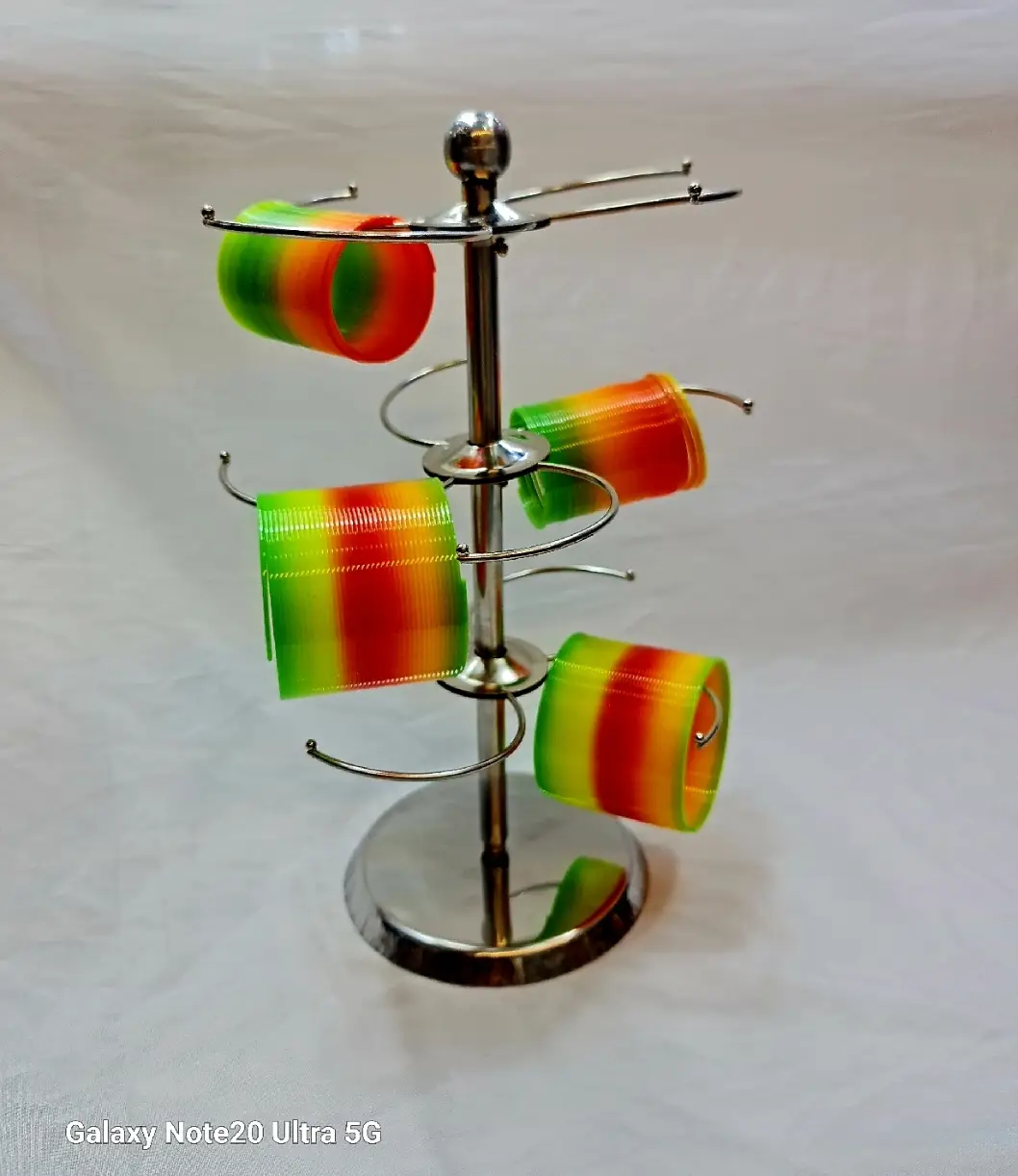 Picture of Churir Alna Twelve Stick Churi Rakhar Stand [Theft Stan The Connection Rotating Display Stand Bangle Stand decor (Churi Alna) Rotating Churi Stand stainless steel B..