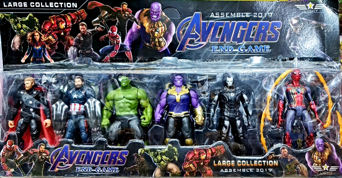 Picture of Avengers Toys Set 6pc - Captain America, Ironman, Pantha and Spider Man