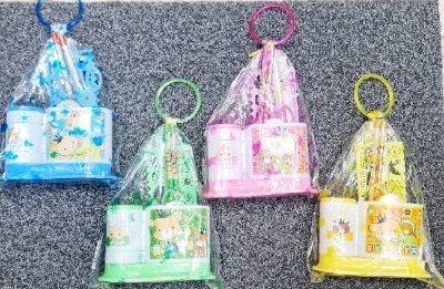 Picture of 7 in 1 communication pen stand with stationary set baby gift set