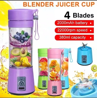 Picture of Portable Juicer Electric USB Rechargeable Smoothie Blender Machine Mixer Mini Juice Cup Maker fast Blenders food processor