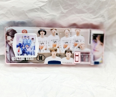 Picture of BTS Pencil Bag box Pencil Case boy and girl BTS Pencil case pencil box Double Sided Pencil Box withTwo Sharpener for bts fans kpop lovers 22X8x4cm