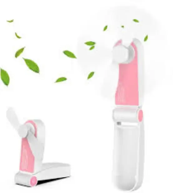 Picture of product imageSpecifications: Product Type : Pocket Fan Item Type : Handheld fan Material : Plastic, TPE Weight : Approx. 92g / 3.2oz Battery : Built in 3.7V 800mAh lithium battery(included) product image1 Rechargeable Foldable Mini Pocket Fan - Pink
